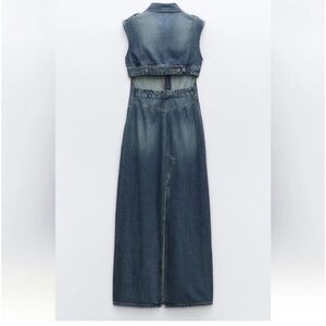 Zara TRF maxi long denim dress Sz xL